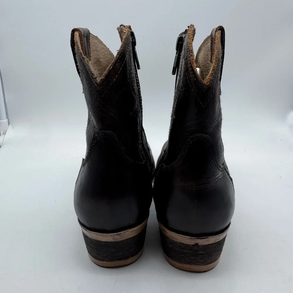 Circle G by Corral Brown‎ Leather Western Ankle Boots Q5161 Womens 7.5 M